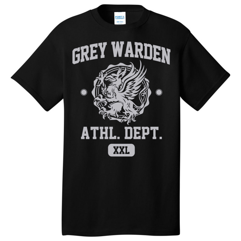 Grey Warden Athletic Department  Dragon Age Gym Shirt Style  Silver Pr Basic T-shirt by borlapleenazr | Artistshot