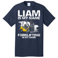 Mens Fork Stacker Operator Design For Forklift Driverfor Liam T Shirt Basic T-shirt | Artistshot