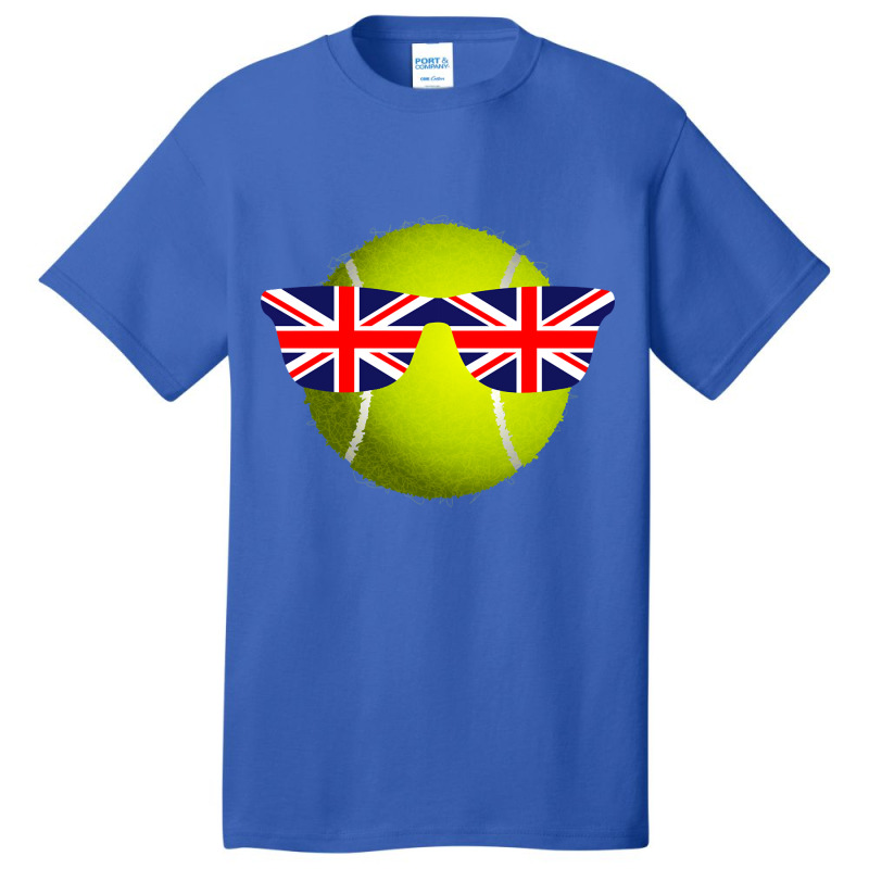 Trending Tennis Ball With Great Britain Sunglasses-tizhk Basic T-shirt | Artistshot