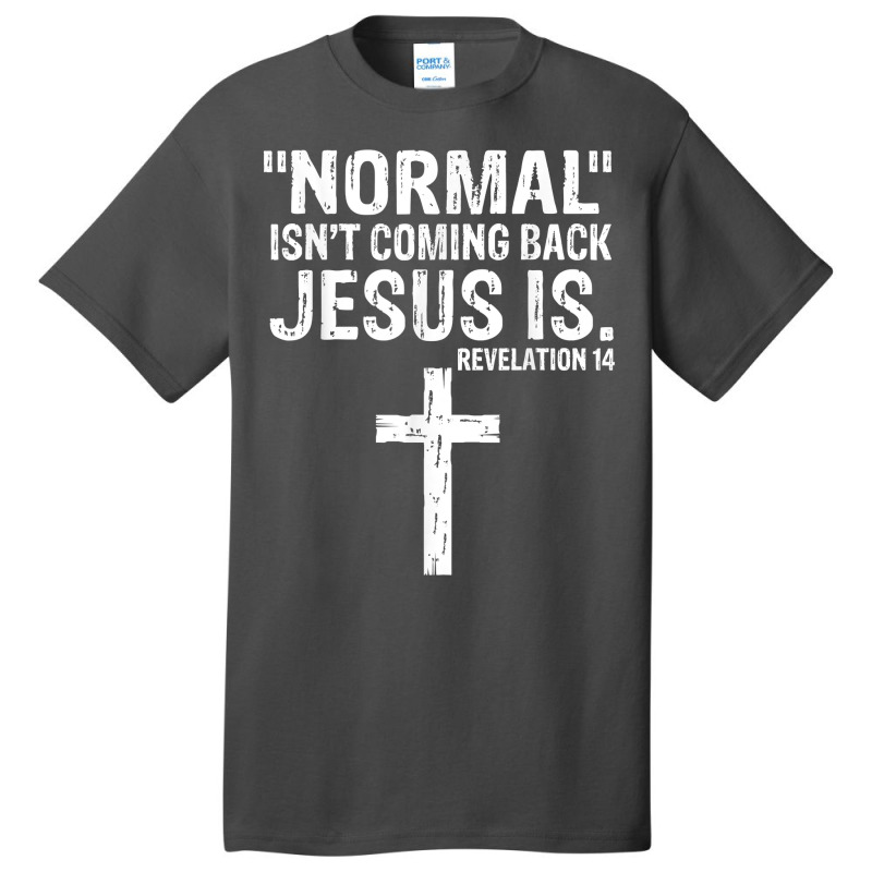 Normal Isn't Coming Back But Jesus Is Revelation 14 Costume T Shirt Basic T-shirt by delredske | Artistshot