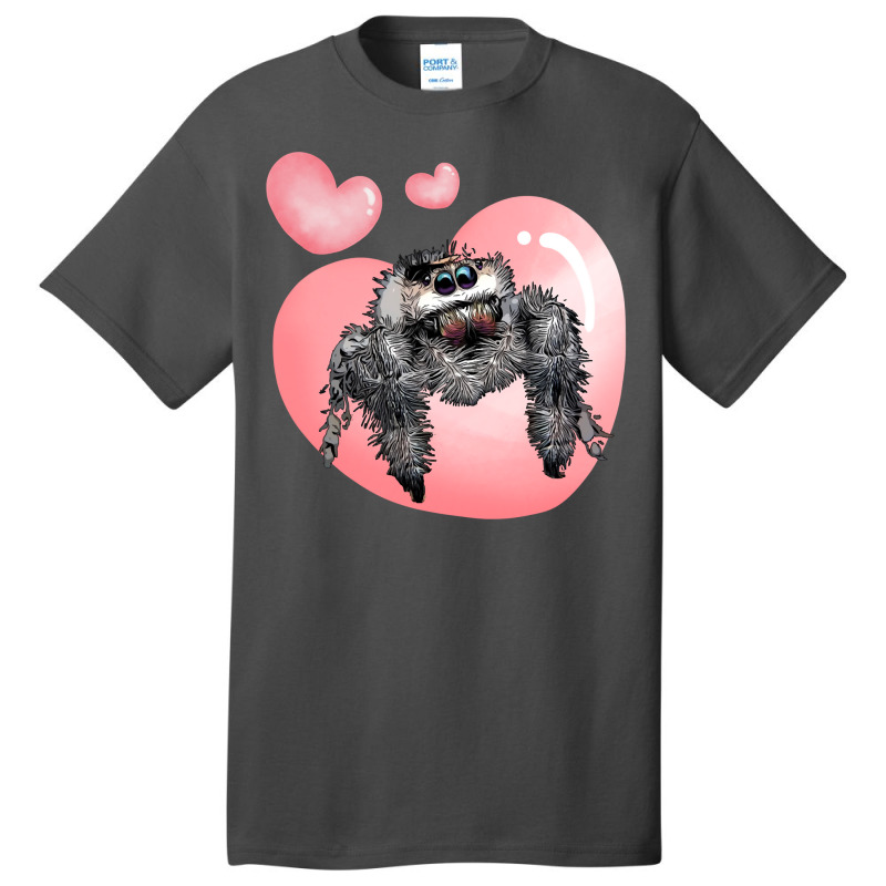 Cute Jumping Spider Love, Regal Spooner, Arachnid Valentines Pullover Basic T-shirt by wiltoban | Artistshot