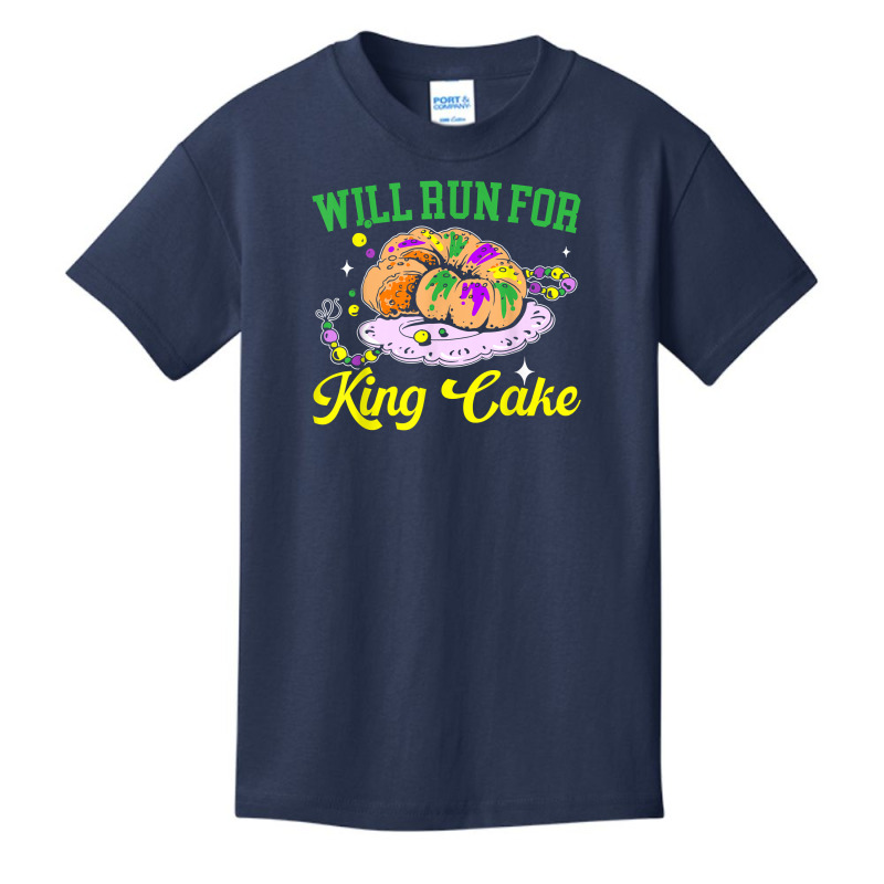 Will Run For King Cake Mardi Gras Parade Party T Shirt Basic Youth T-shirt | Artistshot