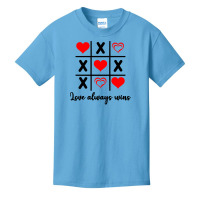 Love Always, Wins Tris Tic Tac Toe Valentines Day Sweatshirt Basic Youth T-shirt | Artistshot