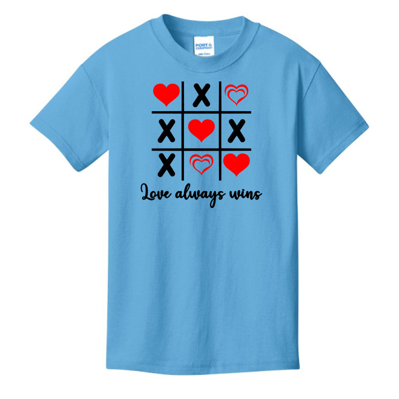 Love Always, Wins Tris Tic Tac Toe Valentines Day Sweatshirt Basic Youth T-shirt | Artistshot