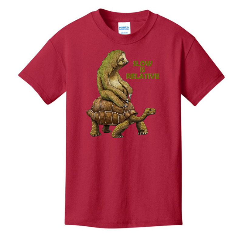 Limited Edition Speed Of Sloth And Turtle Basic Youth T-shirt by greggjvandervor | Artistshot