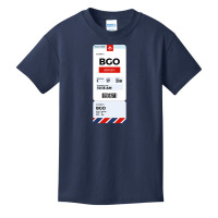 Bergen Boarding Pass Basic Youth T-shirt | Artistshot