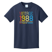 1988. Vintage 1988 Birthday Gifts For Legends Born Made 1988 Basic Youth T-shirt | Artistshot