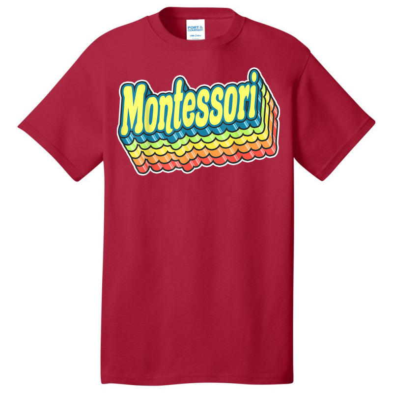 Montessori Retro Back To School Gift For Teachers Christmas Basic T-shirt | Artistshot