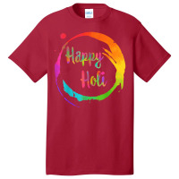 Happy Holi Colorful Colors India Dance Hindu Festival Spring T Shirt Basic T-shirt | Artistshot