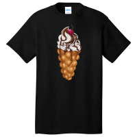 Bubble Waffle Ice Cream,egg Bubble Waffle Vanilla Ice Cream Basic T-shirt | Artistshot