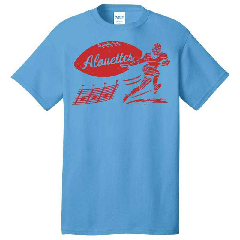 Vintage Football Montreal Alouettes Red Alouettes Wordmark Basic T-shirt | Artistshot