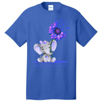 Hot Trend Osteogenesis Imperfecta Awareness Cute Elephant Sunflower Bl Basic T-shirt | Artistshot