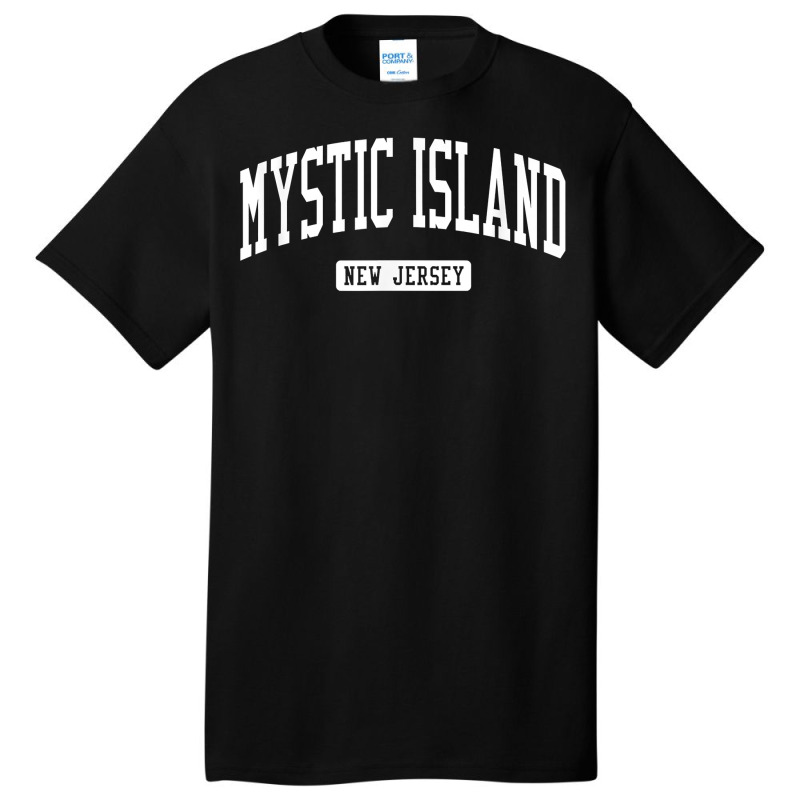 Mystic Island New Jersey Nj Vintage Athletic Sports Design T Shirt Basic T-shirt by araceliphexy | Artistshot