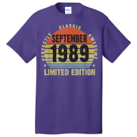 30th Birthday Limited Edition September 1989 Basic T-shirt | Artistshot