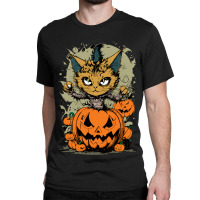 Angry Cat At Night Classic T-shirt | Artistshot