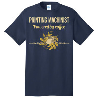 Powered By Coffee Printing Machinist Boy Basic T-shirt | Artistshot