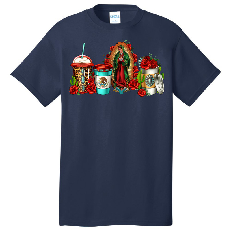 Lady Of Guadalupe Coffee Basic T-shirt by Jasminsmagicworld | Artistshot