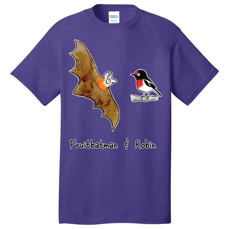 Fruitbatman And Robin   Raising Funds For Bat Conservation And Rescue Basic T-shirt | Artistshot