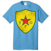 Ypg People's Protection Units Distressed Basic T-shirt | Artistshot