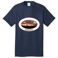 Artistshort Trending Arizona Sunset With Saguaro Cactus Basic T-shirt | Artistshot