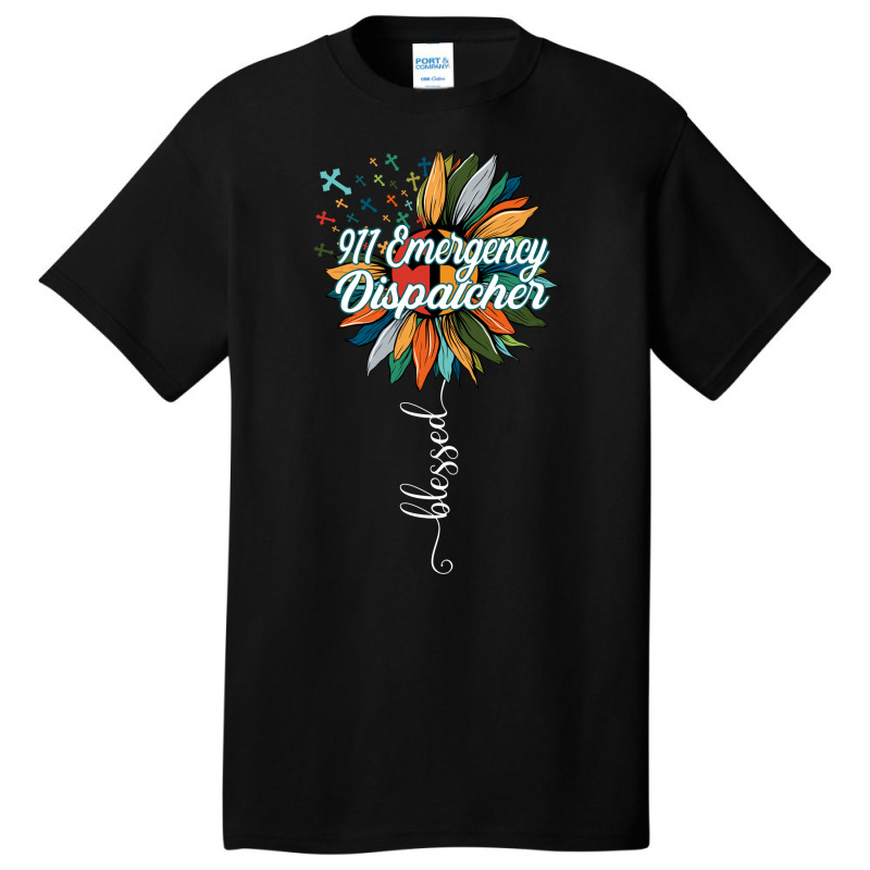 Blessed 911 Emergency Dispatcher Aesthetic Basic T-shirt | Artistshot