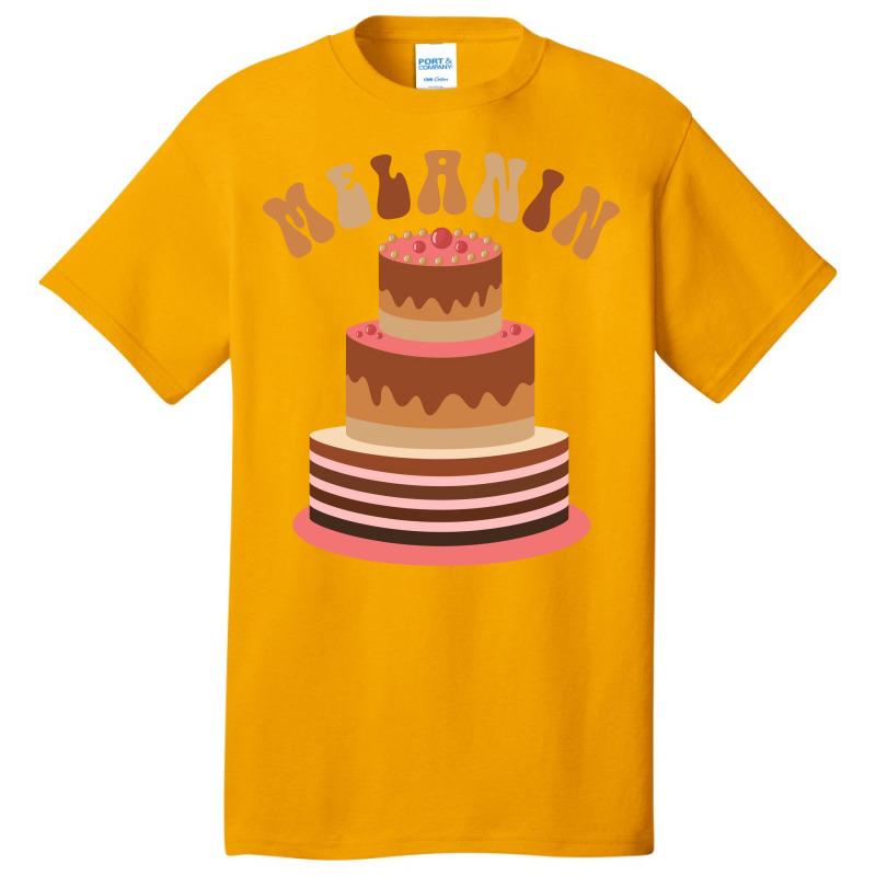 Black Pride Melanin Cake For Women Men Blm Afro Queens King Melanin Gi Basic T-shirt | Artistshot