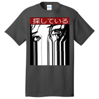 Vaporwave Cyberpunk Glitch Girl Japanese Kanji Pattern Basic T-shirt | Artistshot