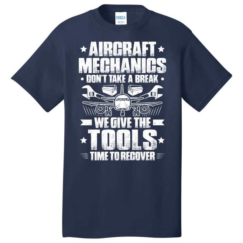 Aircraft Mechanic Aviation Maintenance Technician Vintage Stars Basic T-shirt | Artistshot