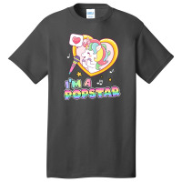 I'm A Popstar Happy Singing Unicorn Popstar Basic T-shirt | Artistshot