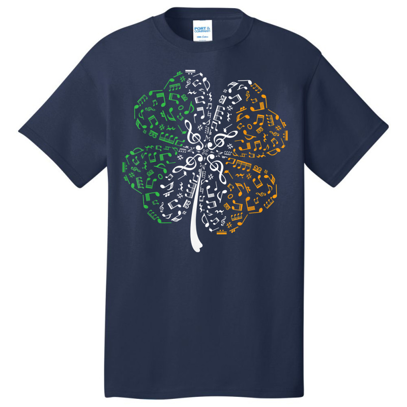 Music Note Shamrock  Music Lover St Patrick's Day Irish Flag T Shirt Basic T-shirt by ardylanda | Artistshot