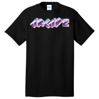 Arcade Neon Girl Basic T-shirt | Artistshot