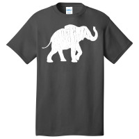 Distressed Elephant Silhouette Basic T-shirt | Artistshot