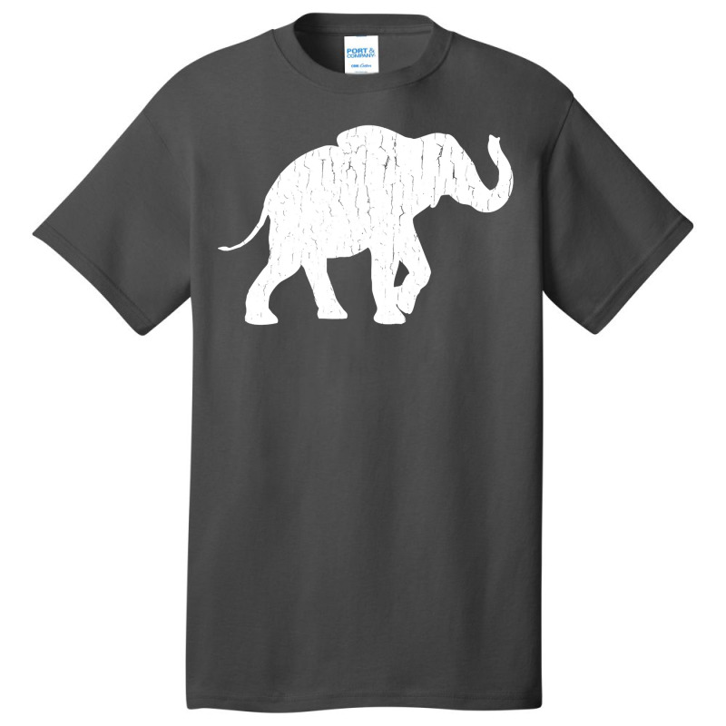 Distressed Elephant Silhouette Basic T-shirt by DonnaSchennum1234 | Artistshot