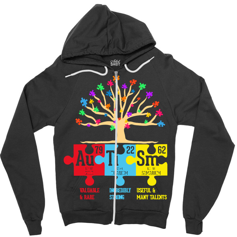 Autism Awareness T  Shirt Autism Awareness Periodic Table T  Shirt Zipper Hoodie by joanie38206 | Artistshot