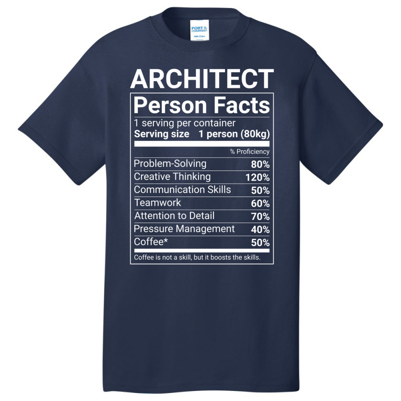 Funny Architect Person Facts White Text Cute Basic T-shirt | Artistshot