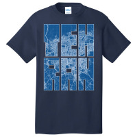 Tehran Iran City Map Typography Blueprint Basic T-shirt | Artistshot