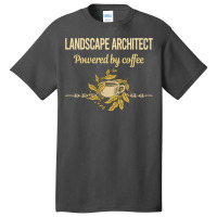 Powered By Coffee Landscape Architect Green Basic T-shirt | Artistshot