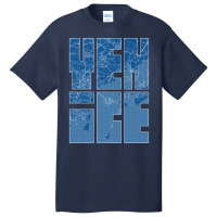 Venice Italy City Map Typography Blueprint Basic T-shirt | Artistshot