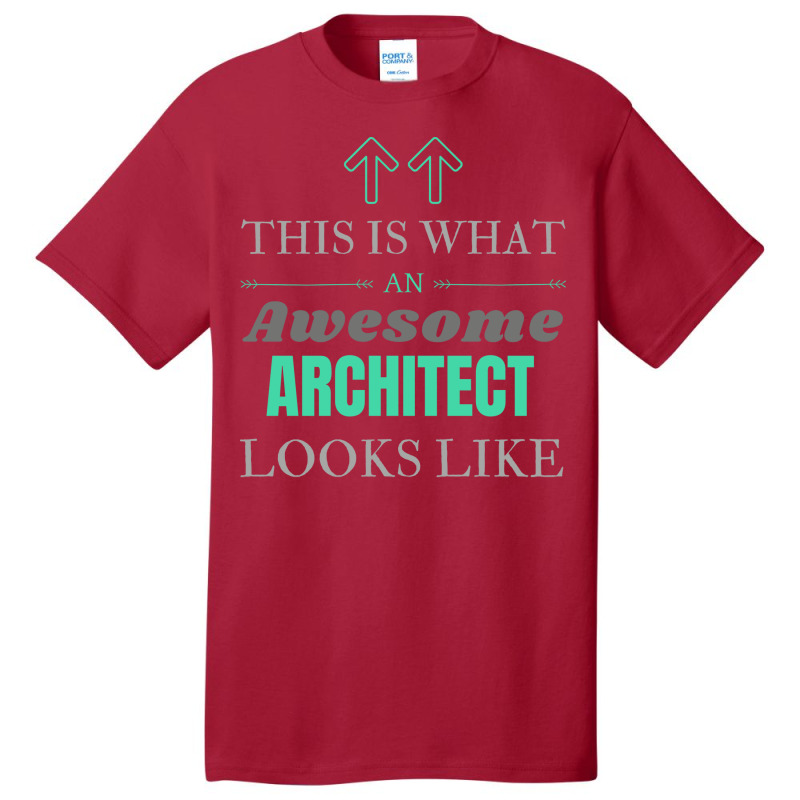 Architect Gift Red Basic T-shirt | Artistshot