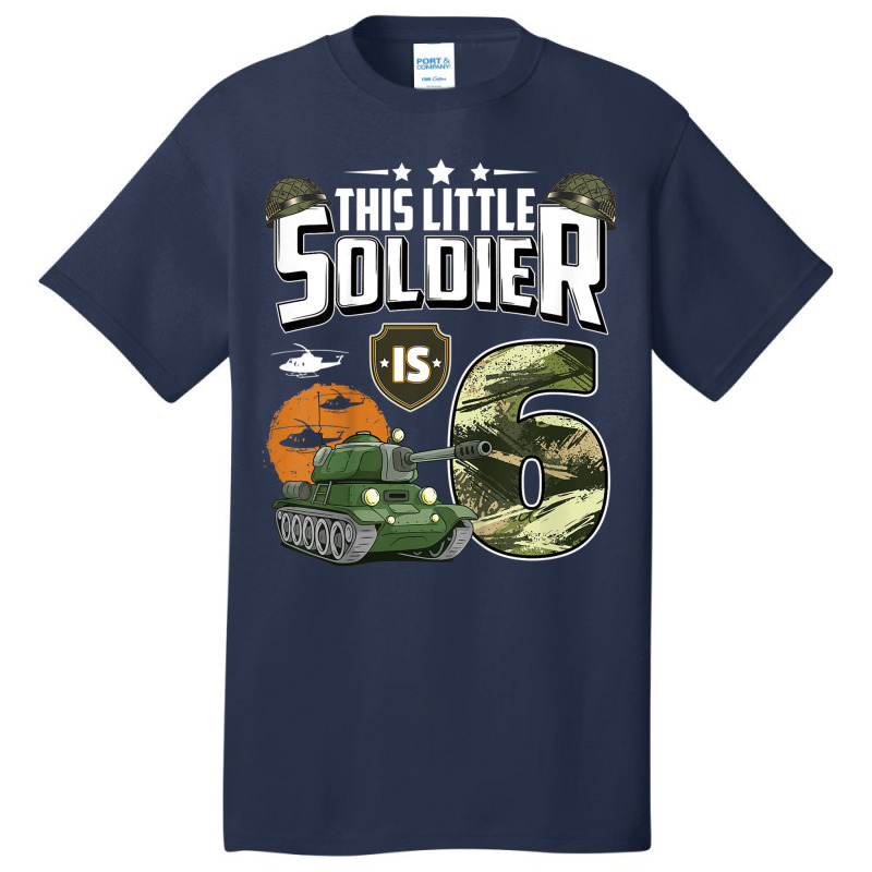 Kids 6 Year Old Soldier 6th Birthday Military Themed Camo Boys T Shirt Basic T-shirt | Artistshot