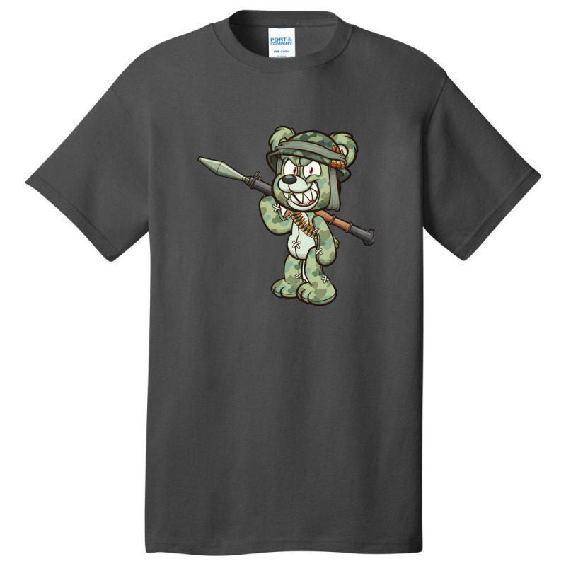 Cartoon Soldier Bear Basic T-shirt | Artistshot