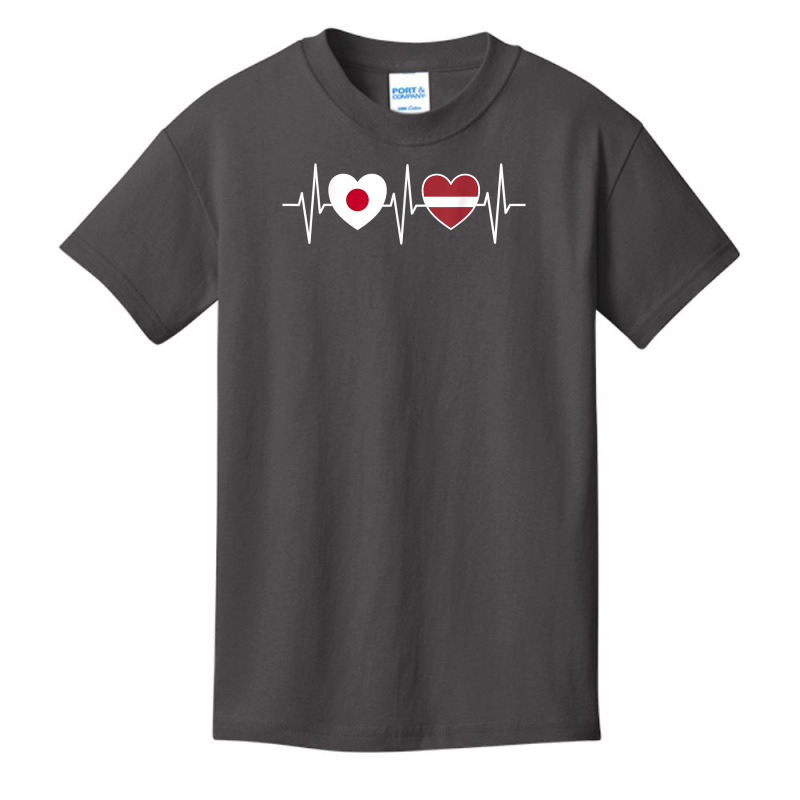 Japan And Latvia Latvian Flag Flags T Shirt Basic Youth T-shirt by thunmzien | Artistshot