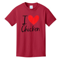 I Love Chicken Heart Latin Food Hispanic Fried Burrito Taco Basic Youth T-shirt | Artistshot