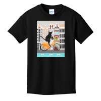 Trending Black Cat Amsterdam Bicycle Ride Basic Youth T-shirt | Artistshot