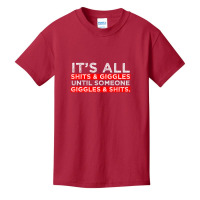 It's All Shits And Giggles Adult Humor Friend Poo Basic Youth T-shirt | Artistshot