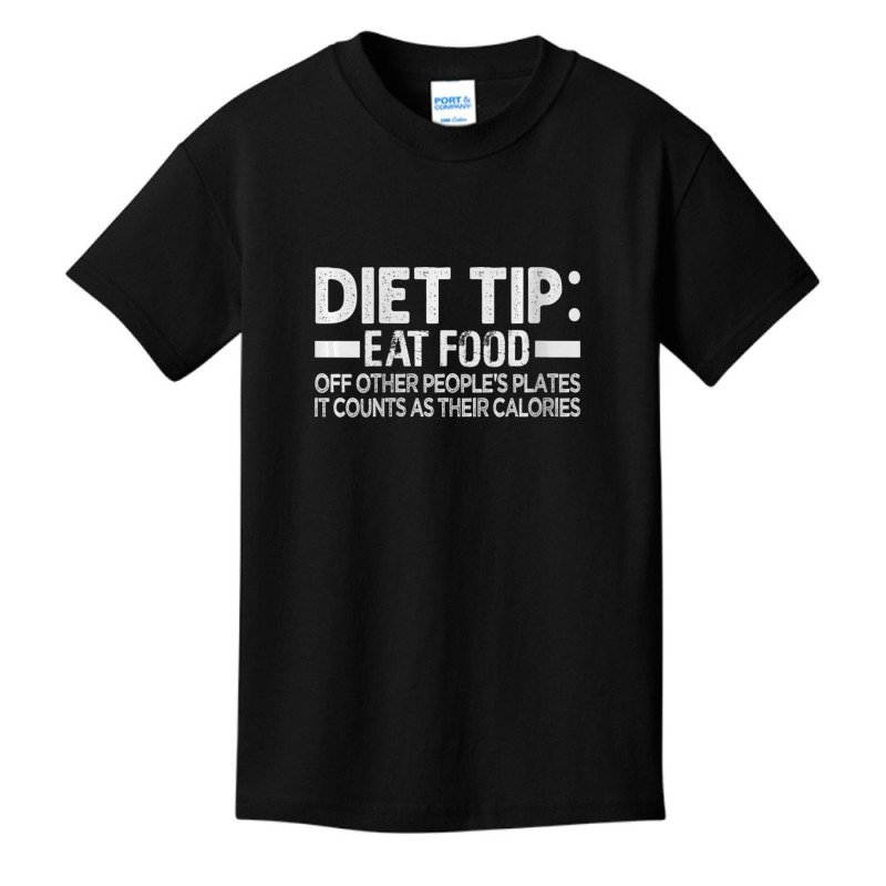 Womens Diet Tip Eat Food Off Other People's Plates Sarcastic Vneck Basic Youth T-shirt | Artistshot