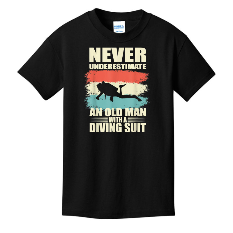 Mens Never Underestimate An Old Man With A Diving Suit T Shirt Basic Youth T-shirt by hoasantiaz | Artistshot