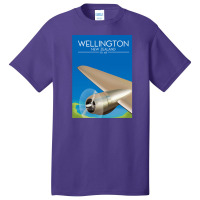 Wellington New Zealand Flight Poster 1.png Basic T-shirt | Artistshot