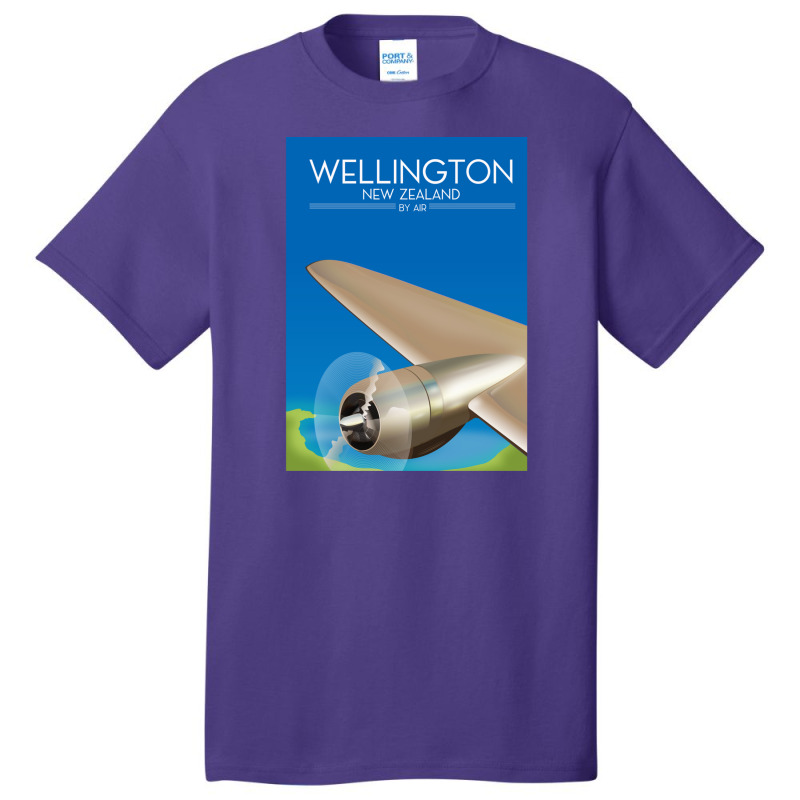 Wellington New Zealand Flight Poster 1.png Basic T-shirt | Artistshot