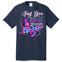 Infant Loss Warrior Pink And Blue Butterfly Womens T Shirt Basic T-shirt | Artistshot